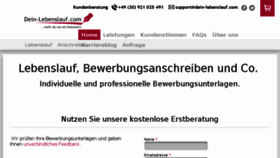 What Dein-lebenslauf.com website looked like in 2016 (7 years ago)