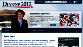 What Diannefeinstein2012.com website looked like in 2016 (7 years ago)