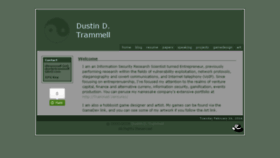 What Dustintrammell.com website looked like in 2016 (7 years ago)