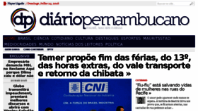 What Diariopernambucano.com.br website looked like in 2016 (7 years ago)