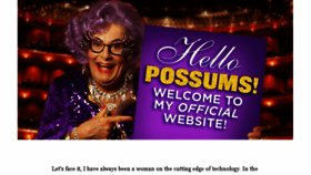 What Dame-edna.com website looked like in 2016 (7 years ago)