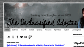 What Declassifiedadoptee.com website looked like in 2016 (7 years ago)