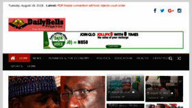 What Dailybells.com.ng website looked like in 2016 (7 years ago)