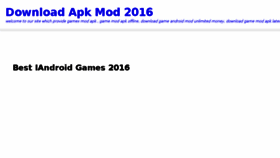 What Downloadapkmod.xyz website looked like in 2016 (7 years ago)