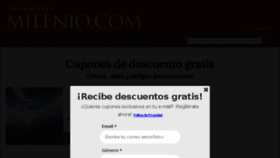 What Descuentos.milenio.com website looked like in 2016 (7 years ago)