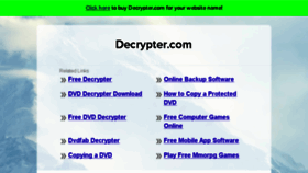 What Decrypter.com website looked like in 2016 (7 years ago)