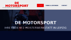 What De-motorsport.de website looked like in 2016 (7 years ago)