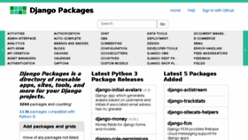 What Djangopackages.com website looked like in 2016 (7 years ago)