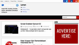 What Dwiagung.id website looked like in 2016 (7 years ago)