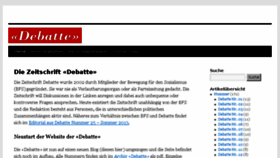 What Debatte.ch website looked like in 2016 (9 years ago)