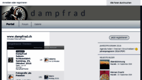 What Dampfrad.ch website looked like in 2016 (7 years ago)
