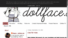 What Dollface.de website looked like in 2016 (7 years ago)