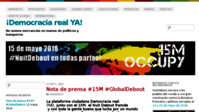 What Democraciarealya.es website looked like in 2016 (7 years ago)