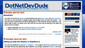 What Dotnetdevdude.com website looked like in 2016 (7 years ago)