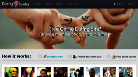 What Datingsunday.com website looked like in 2016 (7 years ago)