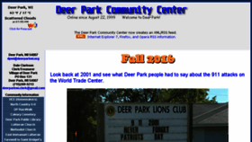 What Deerparkwi.org website looked like in 2016 (7 years ago)