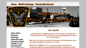 What Dadevillepd.org website looked like in 2016 (7 years ago)