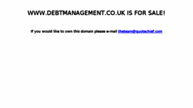 What Debtmanagement.co.uk website looked like in 2016 (7 years ago)