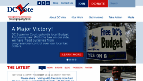 What Dcvote.org website looked like in 2016 (7 years ago)