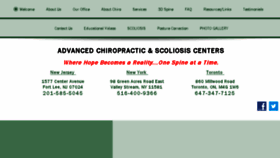 What Doctorscoliosis.com website looked like in 2016 (7 years ago)