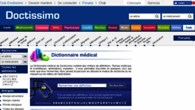 What Dictionnaire.doctissimo.fr website looked like in 2016 (7 years ago)