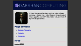 What Darshancomputing.com website looked like in 2016 (7 years ago)