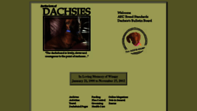 What Dachsie.org website looked like in 2016 (7 years ago)
