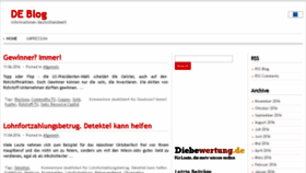 What De-blog.de website looked like in 2016 (7 years ago)