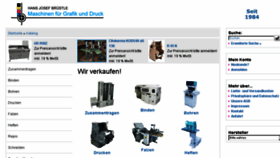 What Druckmaschinenhandel.de website looked like in 2016 (7 years ago)