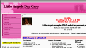 What Daycarelittleangels.org website looked like in 2016 (7 years ago)