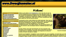 What Dwerghamster.nl website looked like in 2016 (7 years ago)