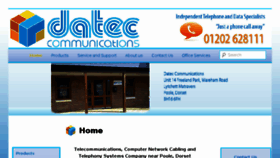 What Dateccommunications.co.uk website looked like in 2016 (7 years ago)