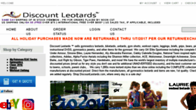 What Discountleotards.com website looked like in 2016 (9 years ago)