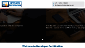 What Developercertification.com website looked like in 2016 (7 years ago)