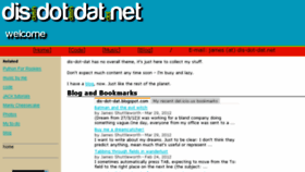 What Dis-dot-dat.net website looked like in 2016 (7 years ago)