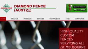 What Diamondfence.com.au website looked like in 2016 (7 years ago)