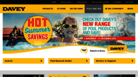 What Davey.com.au website looked like in 2016 (7 years ago)
