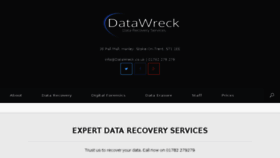 What Datawreck.co.uk website looked like in 2016 (8 years ago)