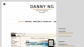 What Dannytalk.com website looked like in 2016 (7 years ago)