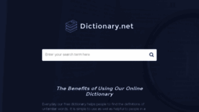 What Dictionary.net website looked like in 2016 (7 years ago)