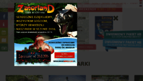 What Dinozatorland.pl website looked like in 2016 (7 years ago)