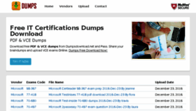 What Dumpsdownload.net website looked like in 2016 (7 years ago)