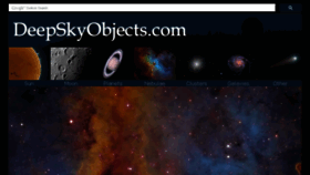 What Deepskyobjects.com website looked like in 2016 (7 years ago)