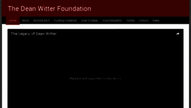 What Deanwitterfoundation.org website looked like in 2016 (7 years ago)