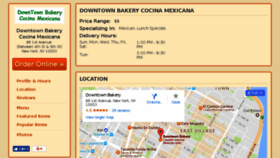 What Downtownbakerycocinamexicana.com website looked like in 2016 (7 years ago)