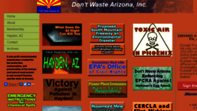 What Dontwastearizona.org website looked like in 2016 (7 years ago)