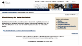 What Daofind.de website looked like in 2016 (7 years ago)