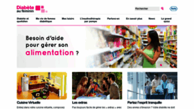 What Diabeteaufeminin.fr website looked like in 2017 (7 years ago)