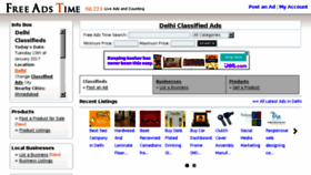 What Delhi.freeadstime.org website looked like in 2017 (7 years ago)