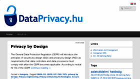 What Dataprivacy.hu website looked like in 2017 (7 years ago)